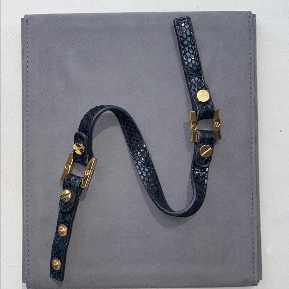 Tory Burch Snakeskin Wrap Bracelet